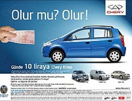 Günde 10 TL'ye Chery Kimo Forza